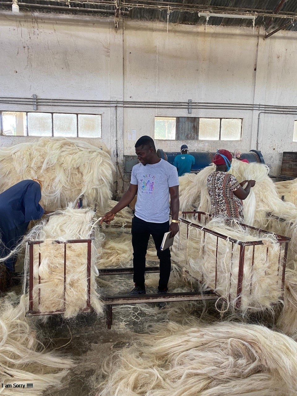 Aduhene Seth at fibre factory